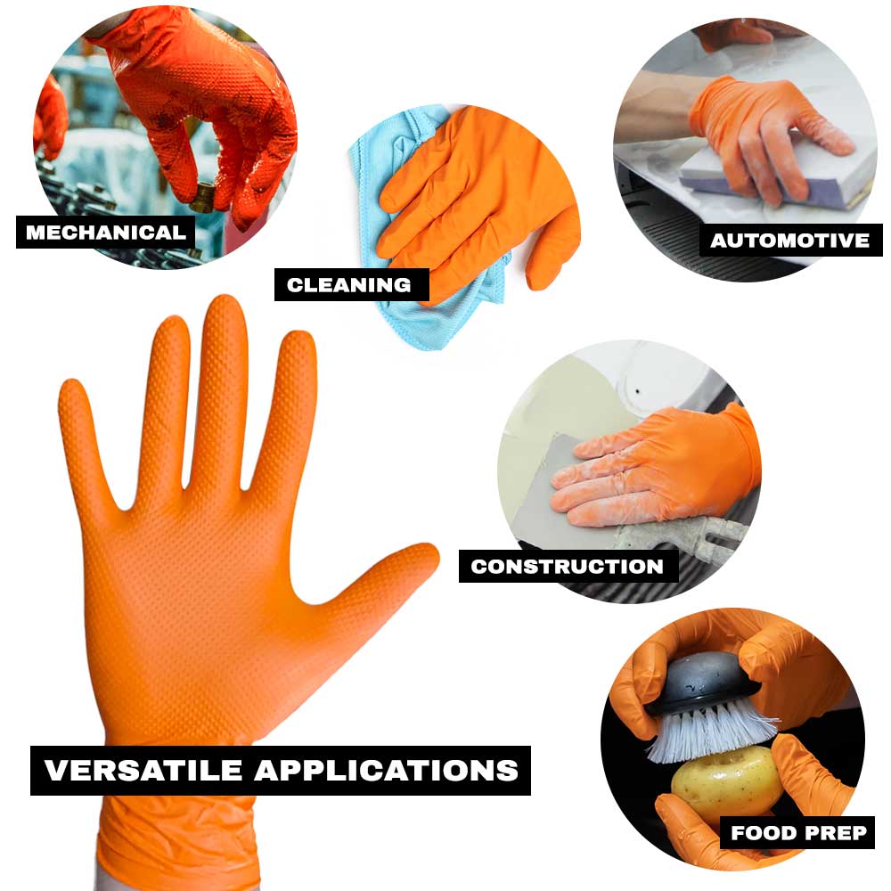 Orange Nitrile Gloves Shop Bulk Sunline Nitrile Gloves
