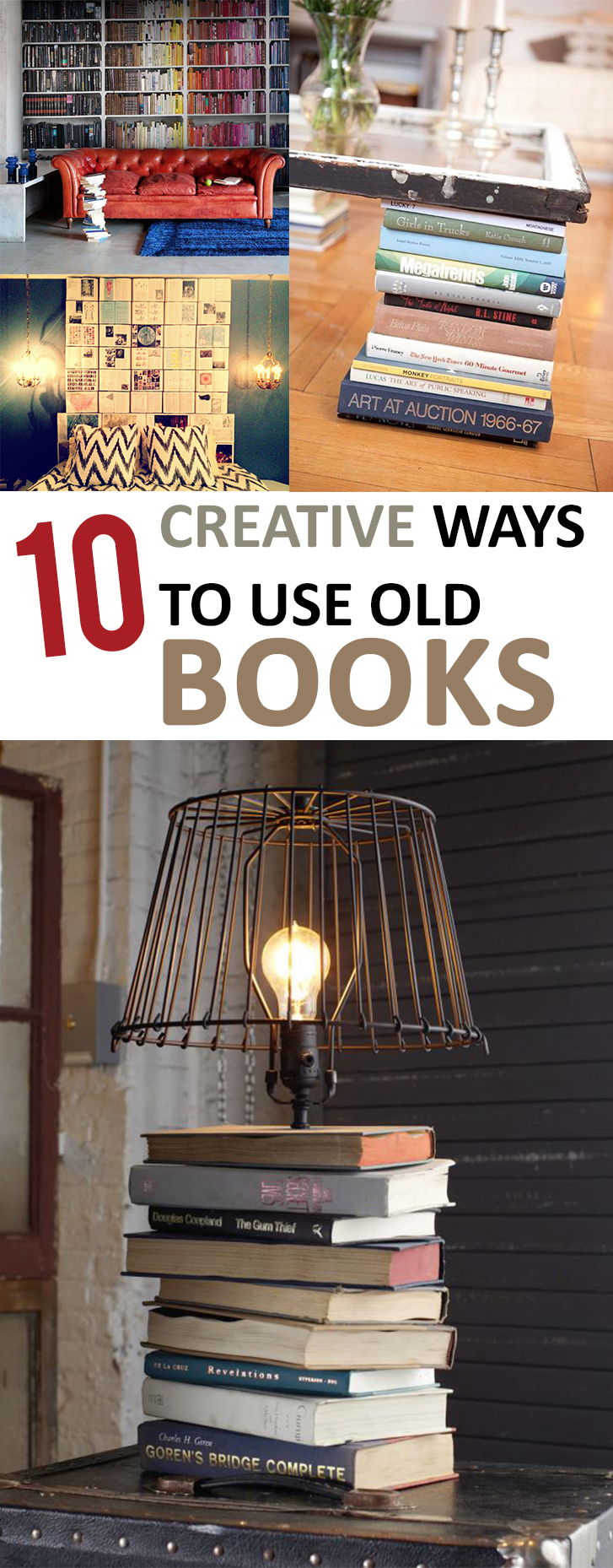 10 Creative Ways to Use Old Books Sunlit Spaces DIY Home Decor