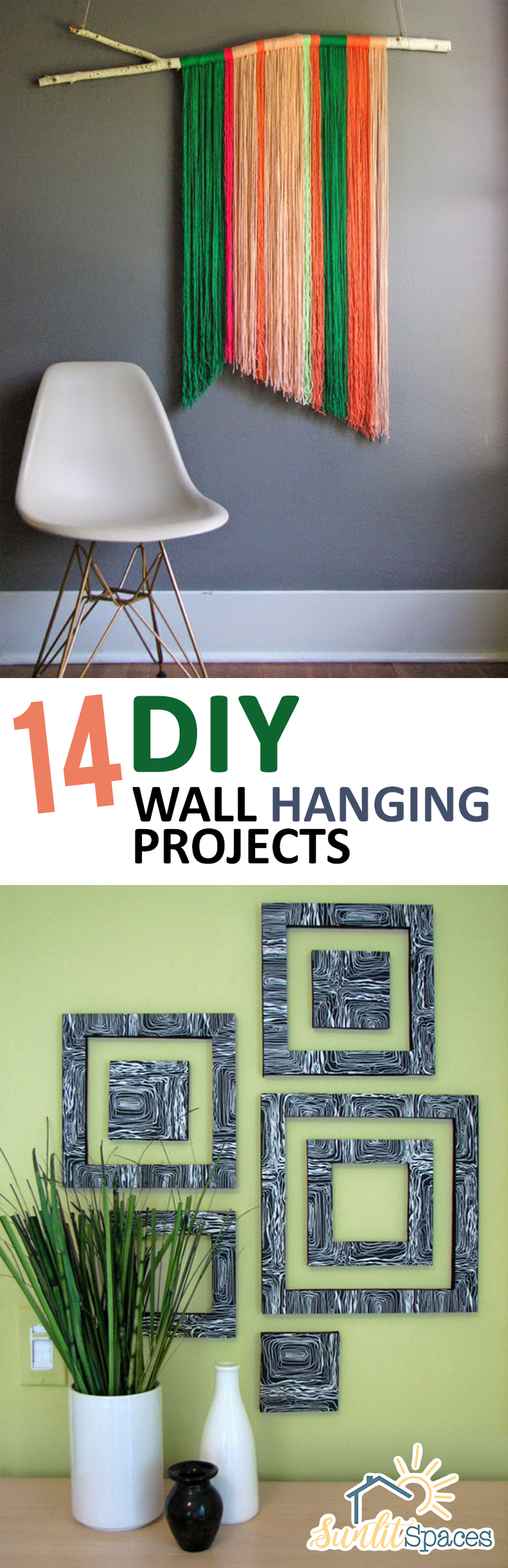 14 DIY Wall Hanging Projects Sunlit Spaces DIY Home Decor, Holiday