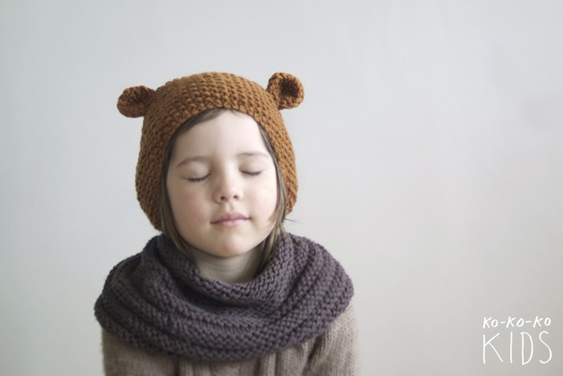 Весенняя коллекция 2013 ko-ko-ko KIDS вязаная шапка с ушками
