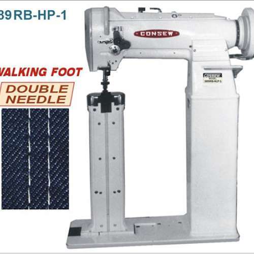 CONSEW 389RBHP1 Extra High Post Bed Double Needle Walking Foot Sewing