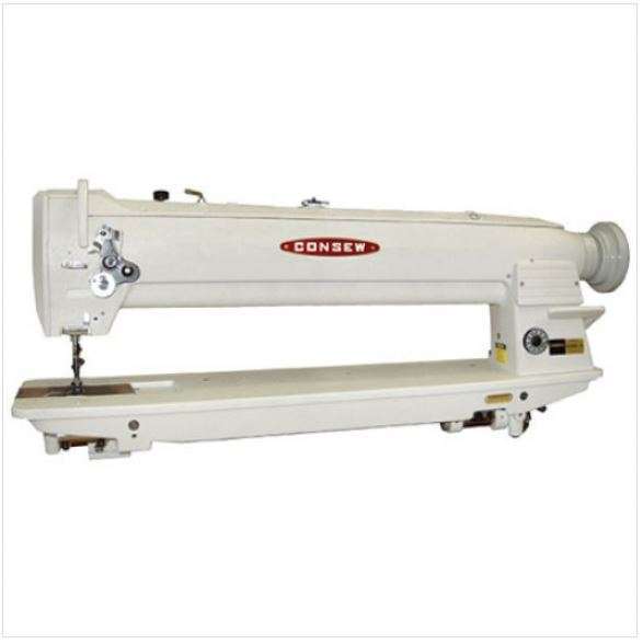 CONSEW 255RBL25 Single Needle 25" Long Arm Walking Foot Sewing Machine BIG Bobbin Sunny