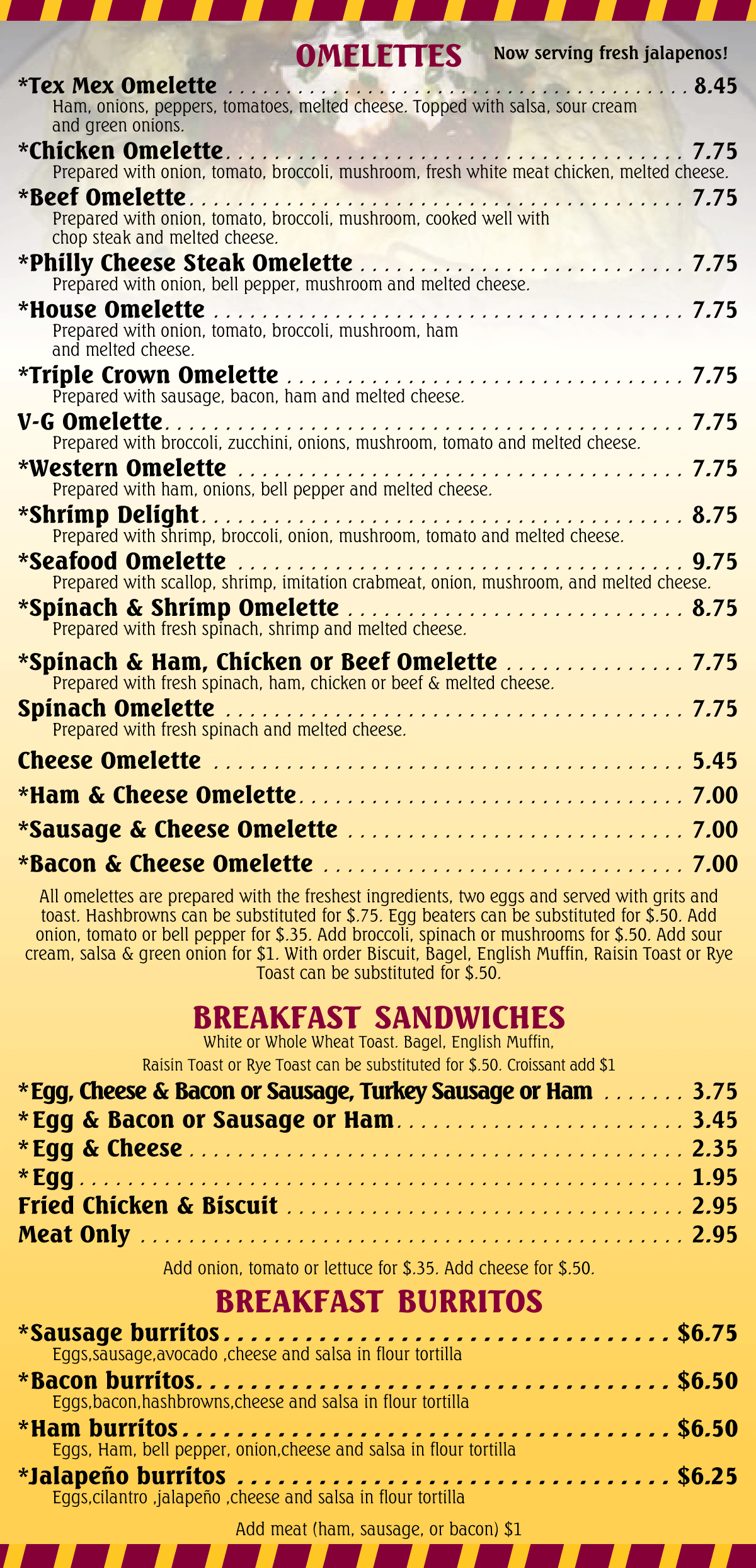 Mobile MIDTOWN MENU Sunny Side Up