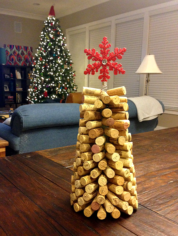 diy wine cork christmas trees Sunny Slide Up