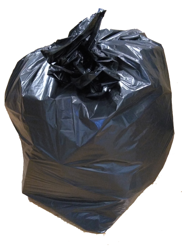 Black Refuse Bags 18 x 29 x 39" 100g (box of 200) Sun Packaging