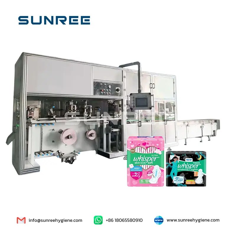 Full Servo Automatic Women Sanitary Napkins Pads Packaging Machine