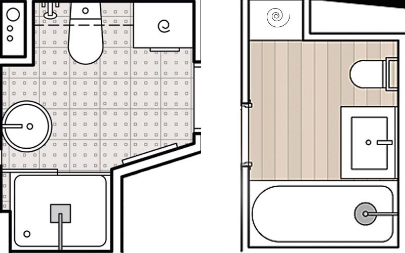 План санузла 2 на 2