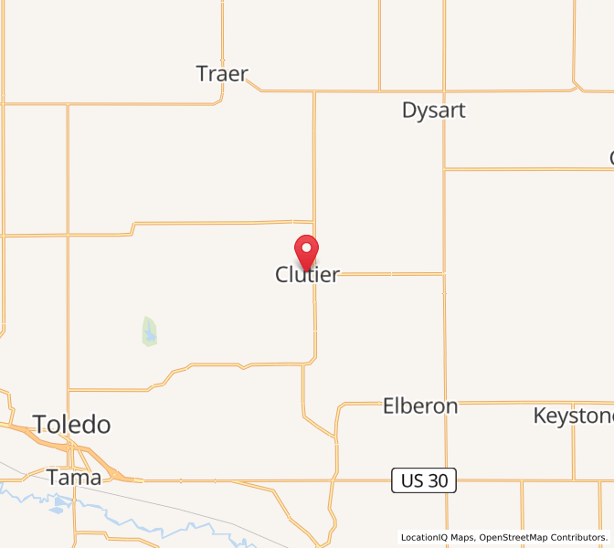 Sunrise and sunset times in Clutier, IA
