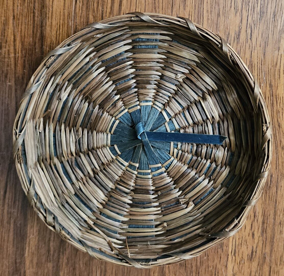 Canadian Basket Sweet Grass and Ash Splint Sunrise Drum