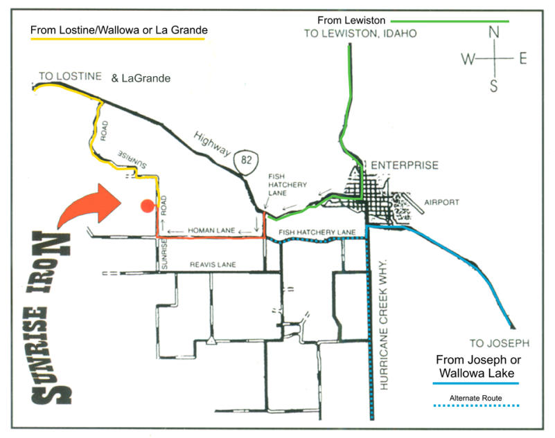 Sunrise Iron LLC. Home Page. Located in Enterprise Oregon.