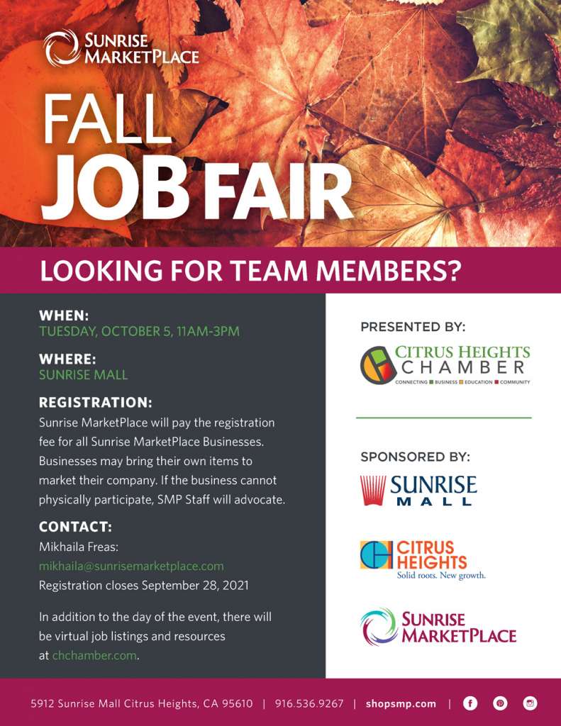 Citrus Heights Job Fair Sunrise MarketPlace Citrus Heights