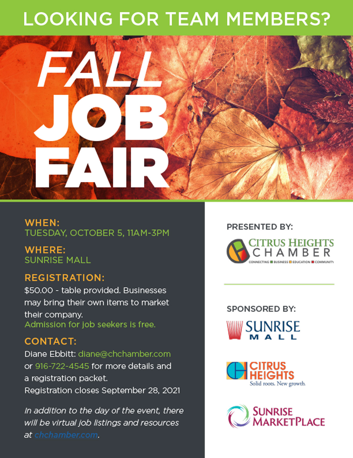 Job Fair Sunrise MarketPlace Citrus Heights