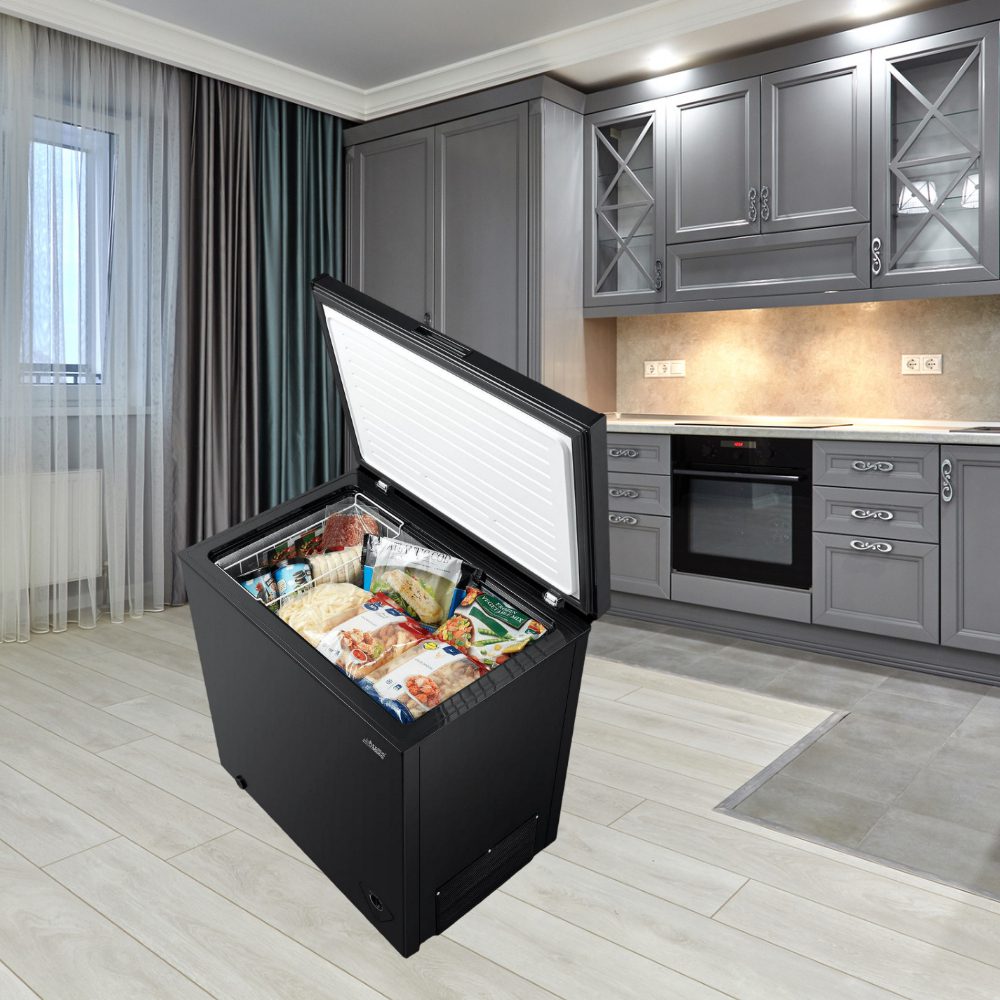 Arctic King 7 Cu ft Chest Freezer, Garage Ready, Black Sunrise TV Rentals