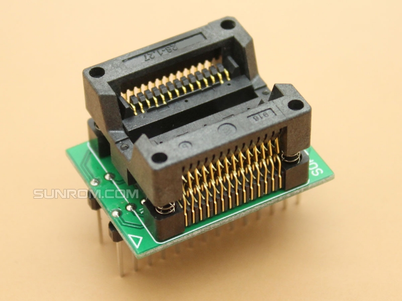 SOIC28 1.27mm Body 7.5mm ZIF Socket [4590] Sunrom Electronics