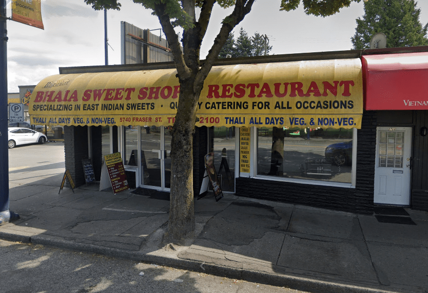 New Bhaia Sweet Shop & Restaurant Sunset on Fraser