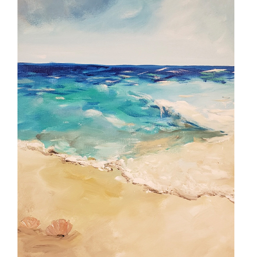 Paint & Party Beach Scene