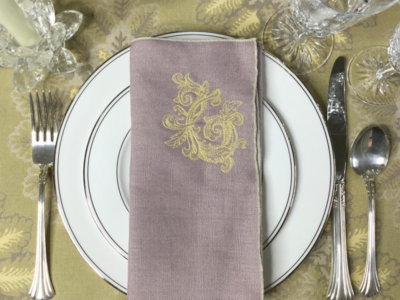 Yellow & Lavender Placemat Sunset Stitches