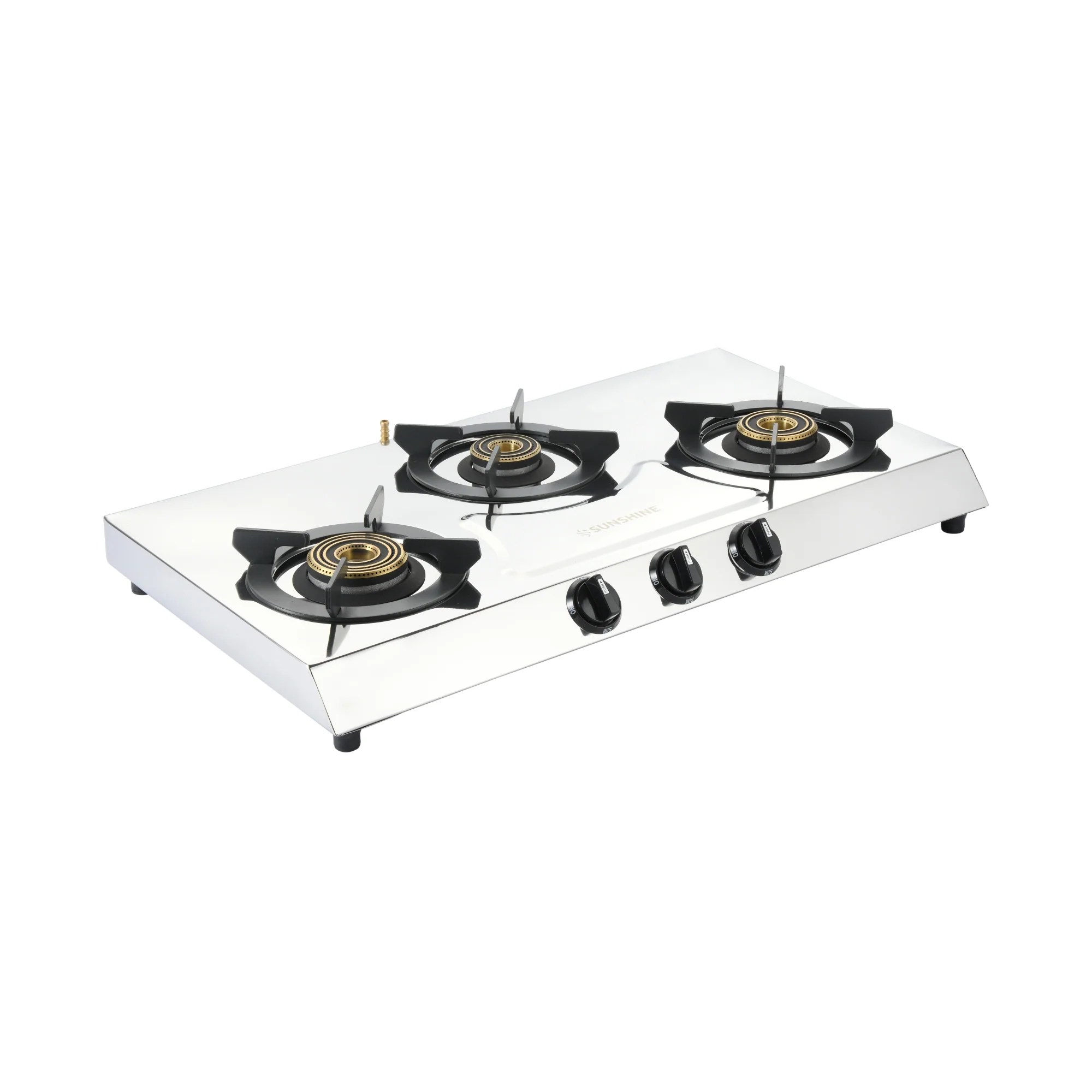 Sunshine Magistic Three Burner Stainless Steel Gas Stove Manual Igniti