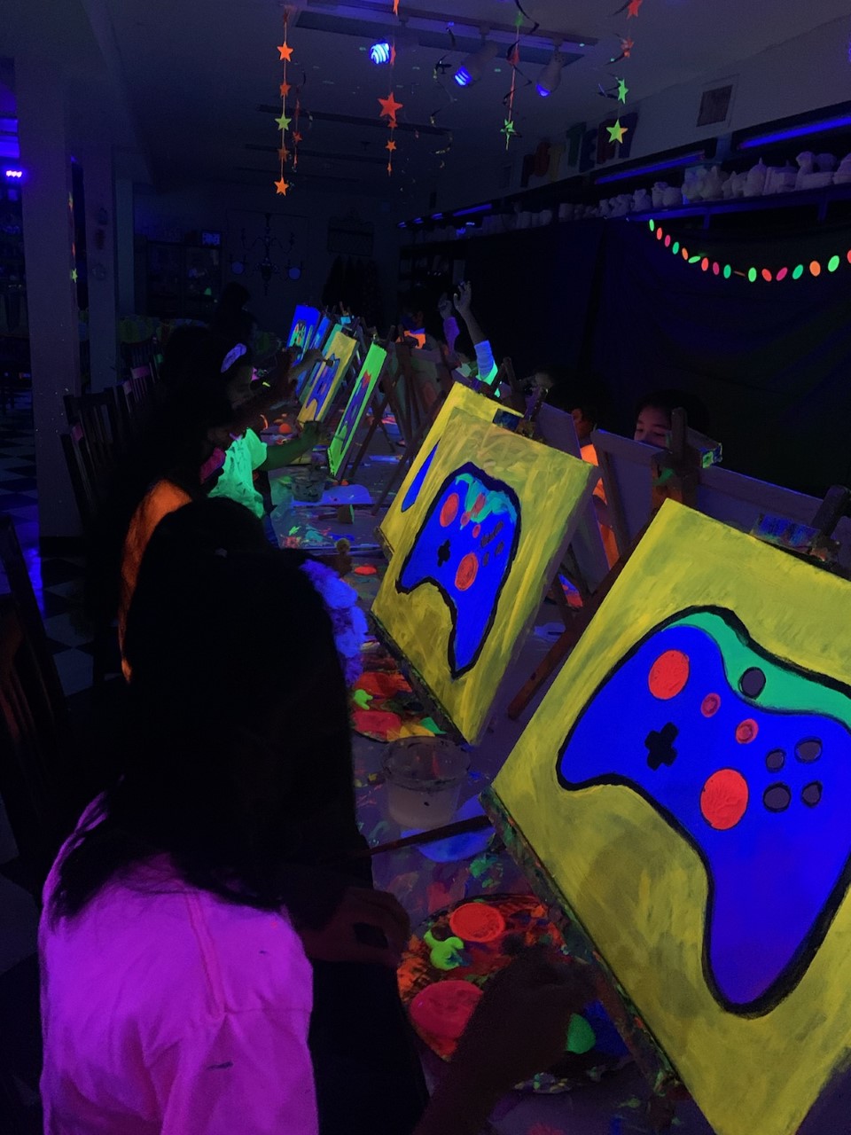 Sunshine Pottery & Paint Glow Party Sunshine Pottery NJ