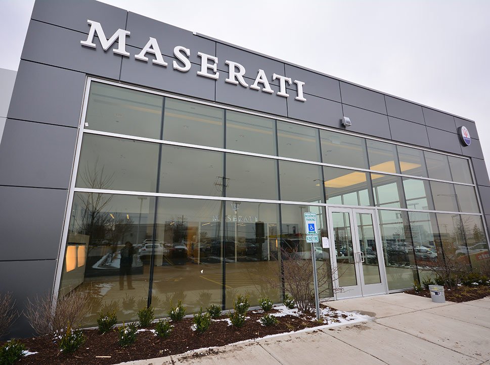 Maserati Dealership Suntuitive Glass
