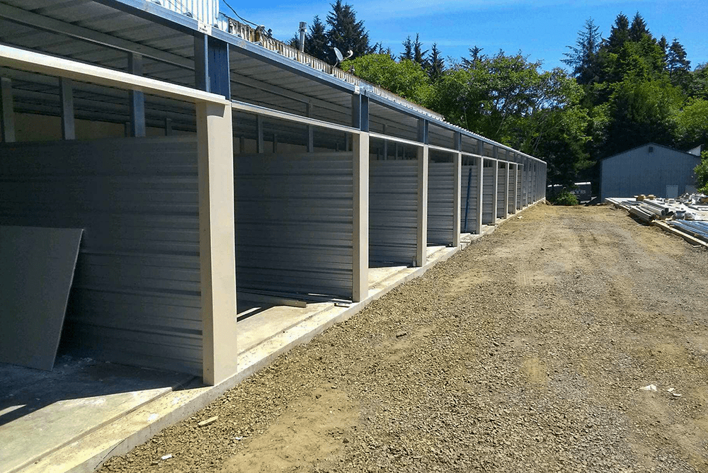 Pair of Steel Mini Storage Buildings in Depoe Bay, Oregon