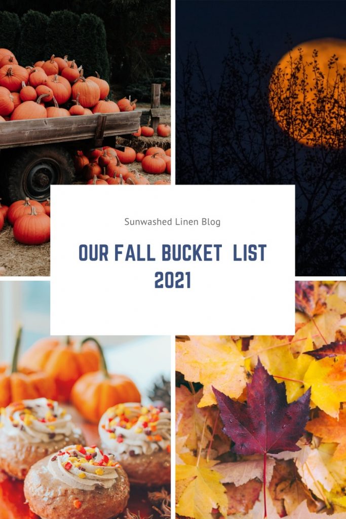 Fall Bucket List 2021 Sunwashed Linen