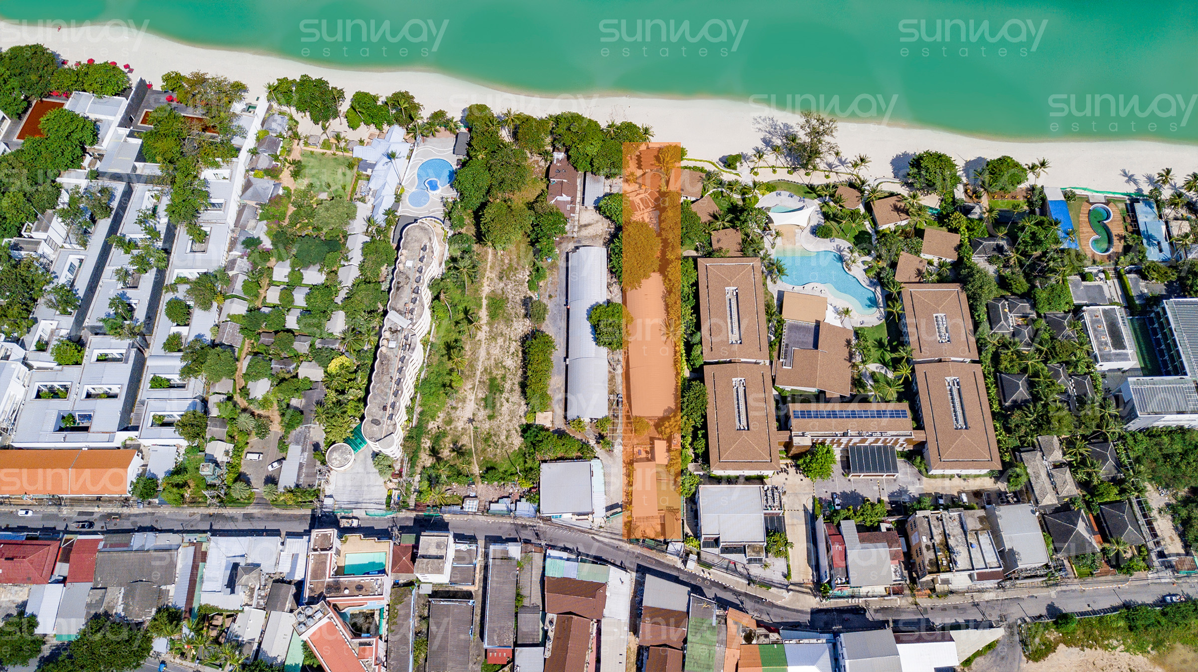 Beachfront land for sale in the middle of Chaweng beach SunwayEstates