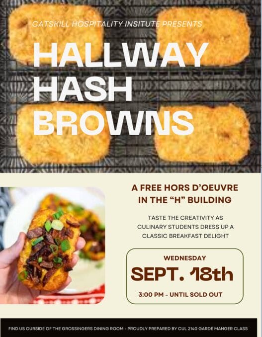 Hallway Hash Browns SUNY Sullivan
