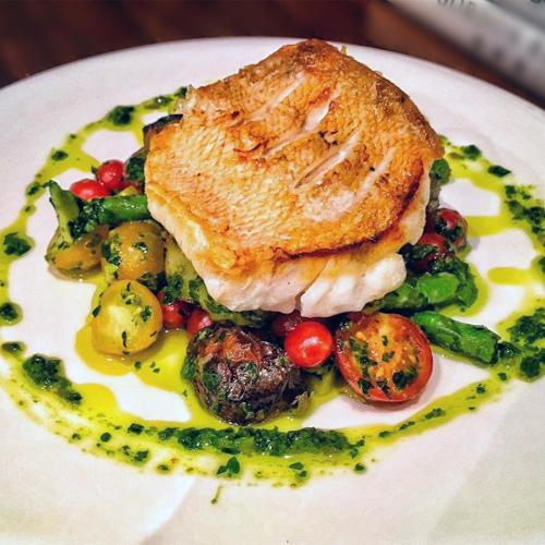 Blue Grenadier Fillet, Warm Salad & Salsa Verde Michael's SUPA IGA