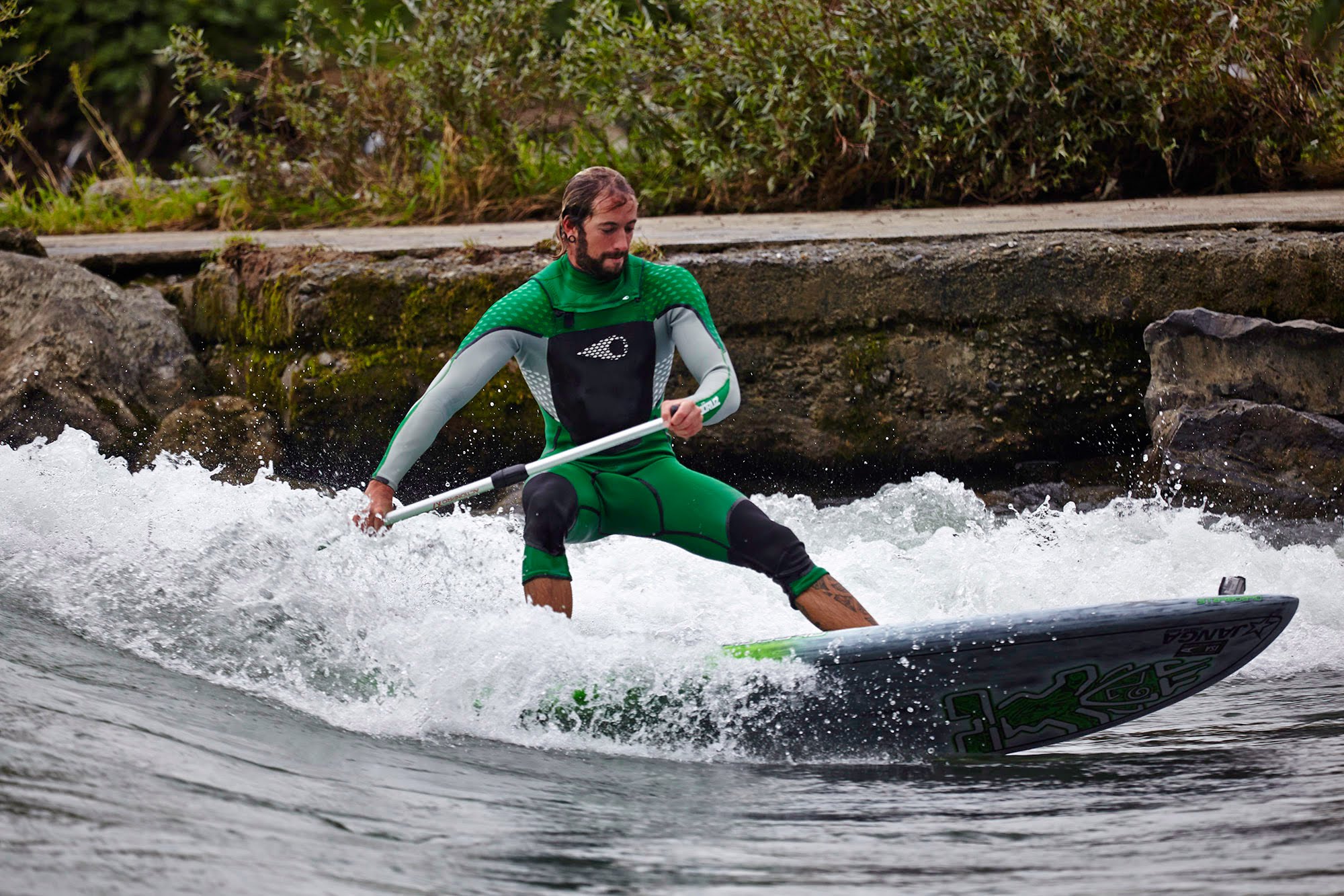 SUP river surfing in Switzerland SUPboarder Magazine