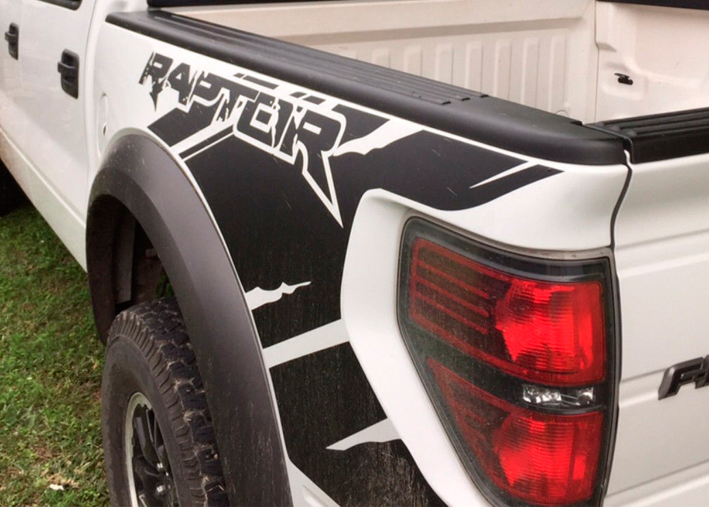 Ford Raptor SVT F150 Bedside Predator Vinyl Graphics Decals Install kit