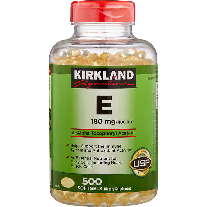 Kirkland Vitamin E 180 mg 500 Softgels Super Supplement