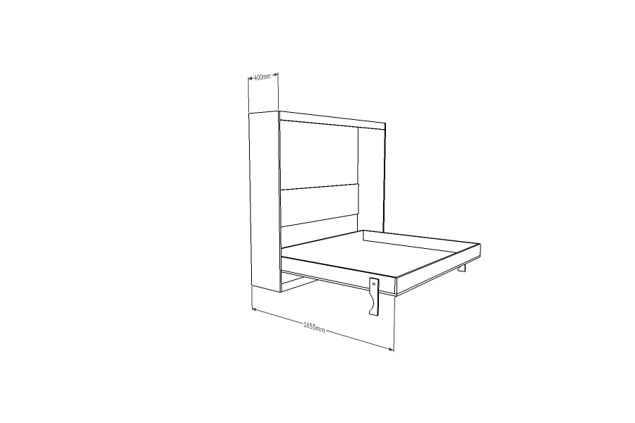 Buy Queen size Horizontal Wall Bed home interior design products from