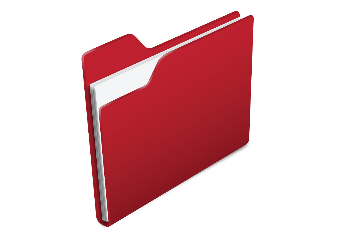 Red File Folder Icon