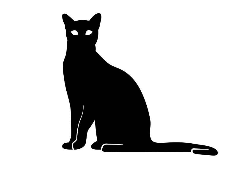 Cat Silhouette Vector SuperAwesomeVectors