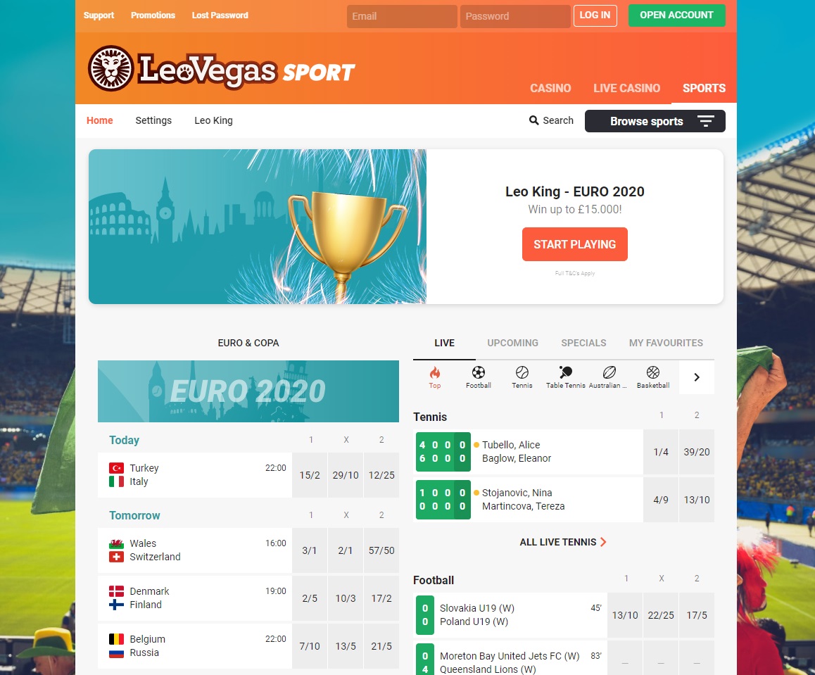 Euro 2020 Betting review Superbetting