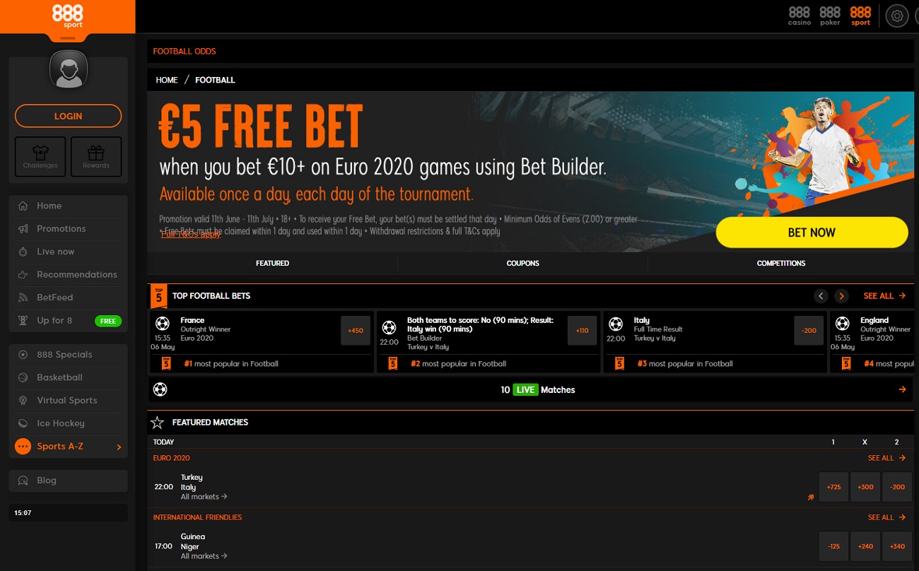 Euro 2020 Betting review Superbetting