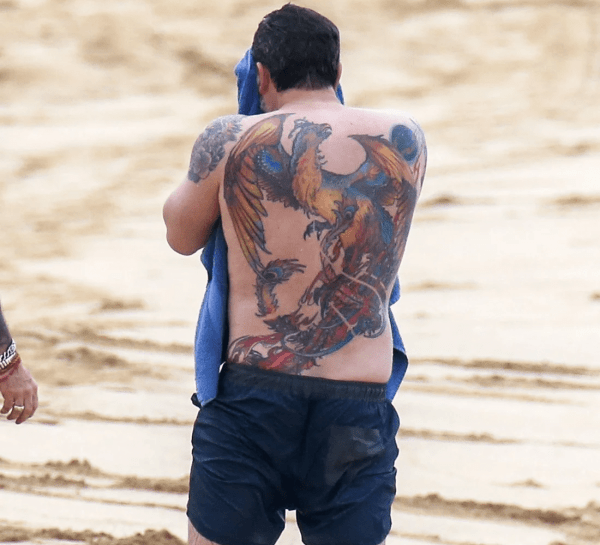 Ben Affleck's Giant Back Tattoo is Apparently Real and Big