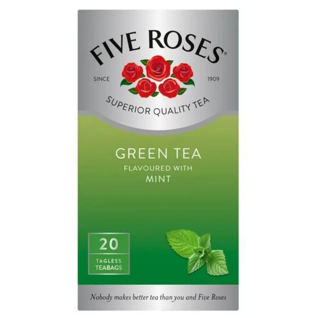 Five Roses Green Tea Mint Tagless Teabags 20s Superb Hyper