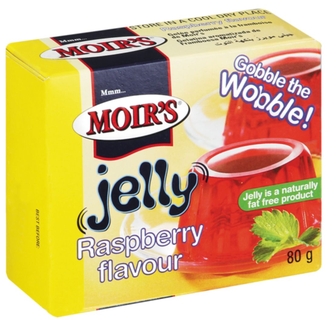 Moir’s Jelly Raspberry Flavour 80g Superb Hyper