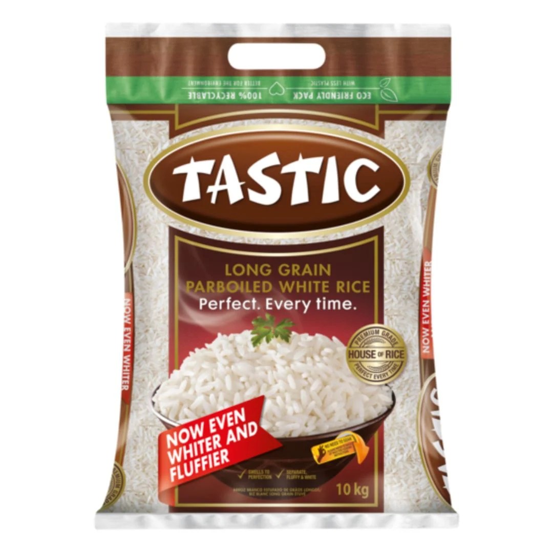 Tastic Long Grain Parboiled White Rice 10kg Superb Hyper