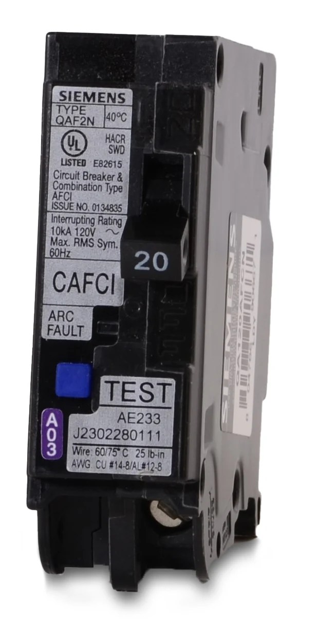 New Siemens QA120AFCN 1 Pole Combination Arc Fault Circuit Breaker
