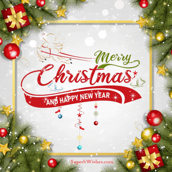 Top 32+ Photos animated merry christmas and happy new year Completed