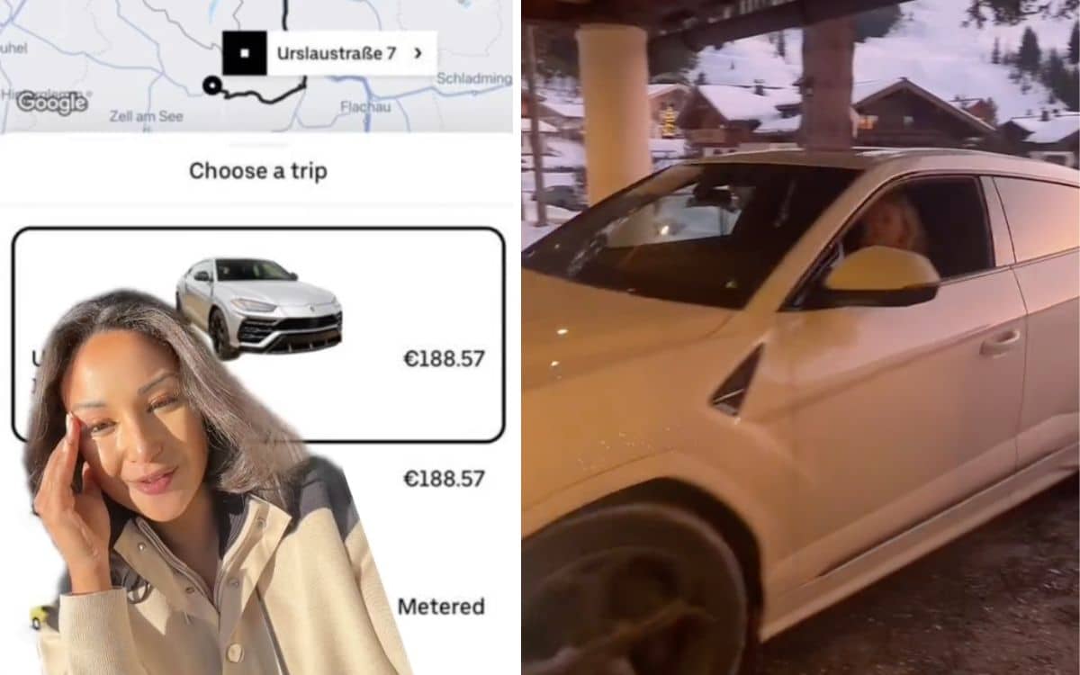 Woman orders an Uber in Austria and is picked up by supercar