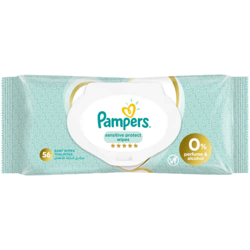 PAMPERS BABY WIPES SENSITIVE 4x56'S Superchem
