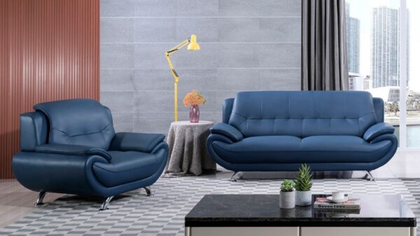 American Eagle AE208 Blue Faux Leather Sofa Superco Appliances, Furniture & Home Design