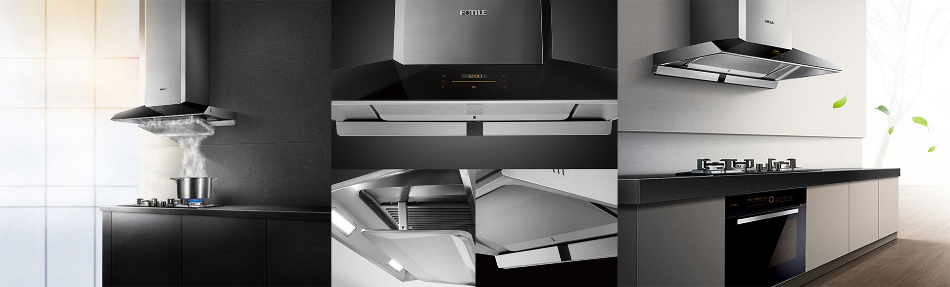 FOTILE W Series 36" 1100 CFM Chimney Style Range Hood with Touchscreen
