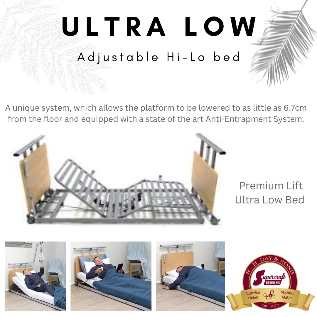 Ultra Low Adjustable HiLo Bed Supercraft Bedding
