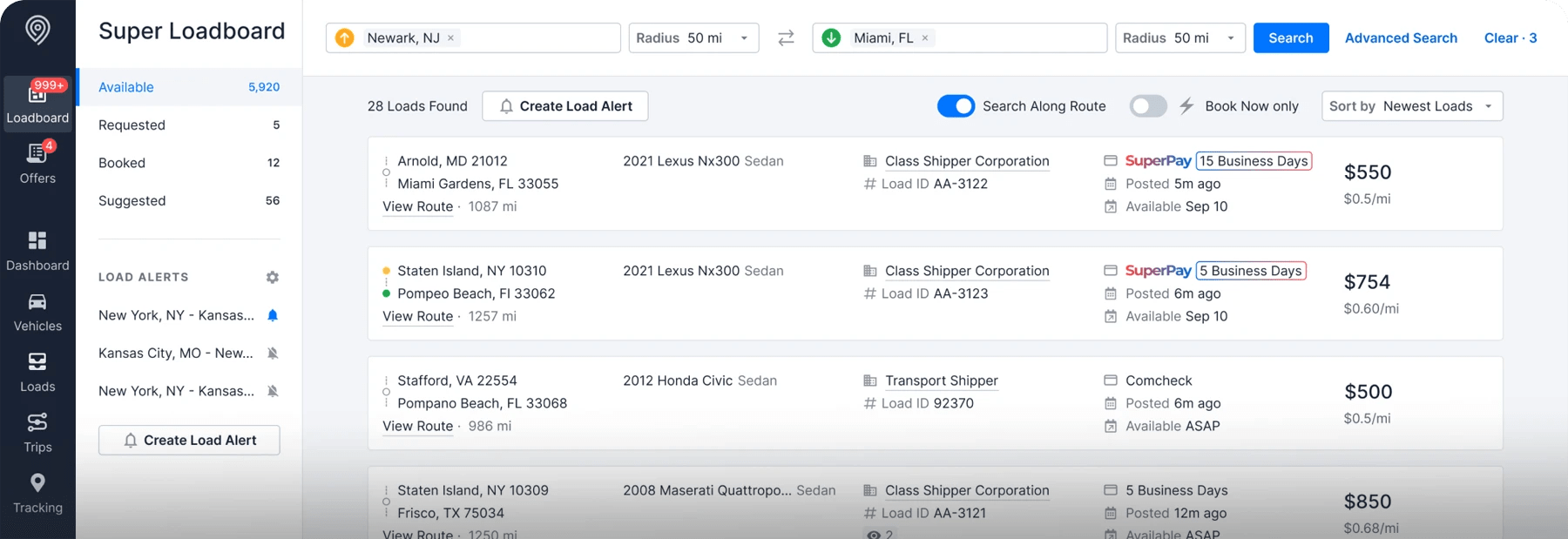 Auto Transport Dispatch Software Super Dispatch