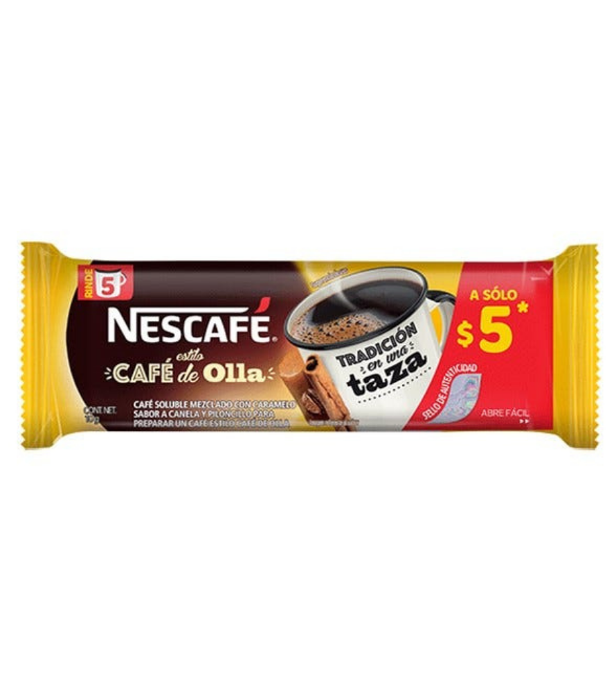 7501058639936 Nescafe Estilo Cafe de Olla 10 gr